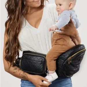 Tush Baby Hip Seat Carrier Purse Fanny Pack Vegan Leather Diaper Bag Papoose